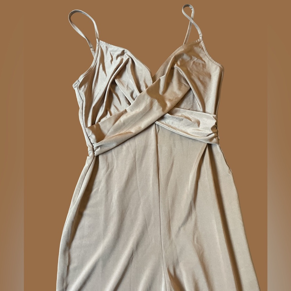 Silky Elastic Golden Romper, size S